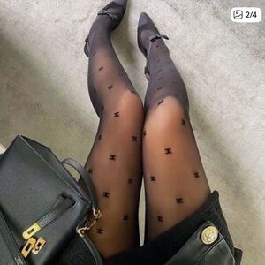 CC Black Patterned Tights